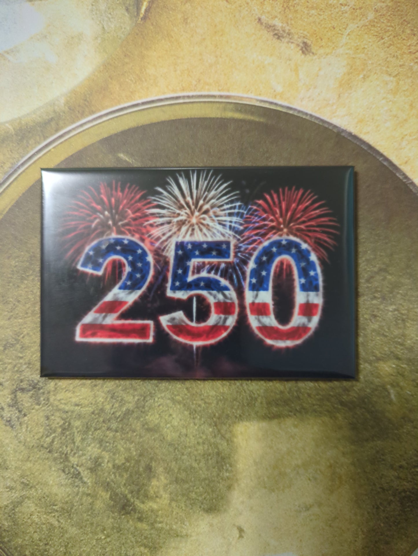 Bold 250 Red White & Blue Fireworks 250th Anniversary 2x3 Magnet