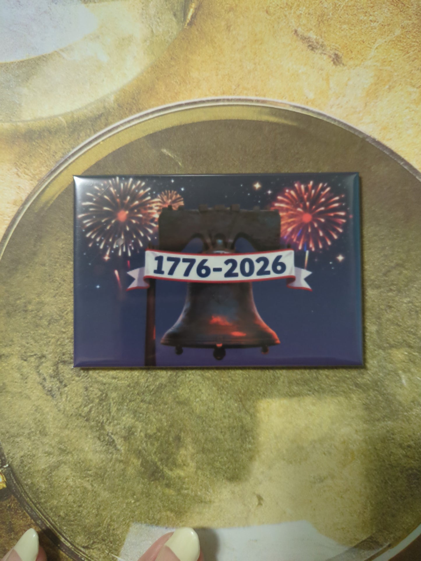 Liberty Bell 250th Anniversary 1776-2026 Fireworks 2x3 Magnet