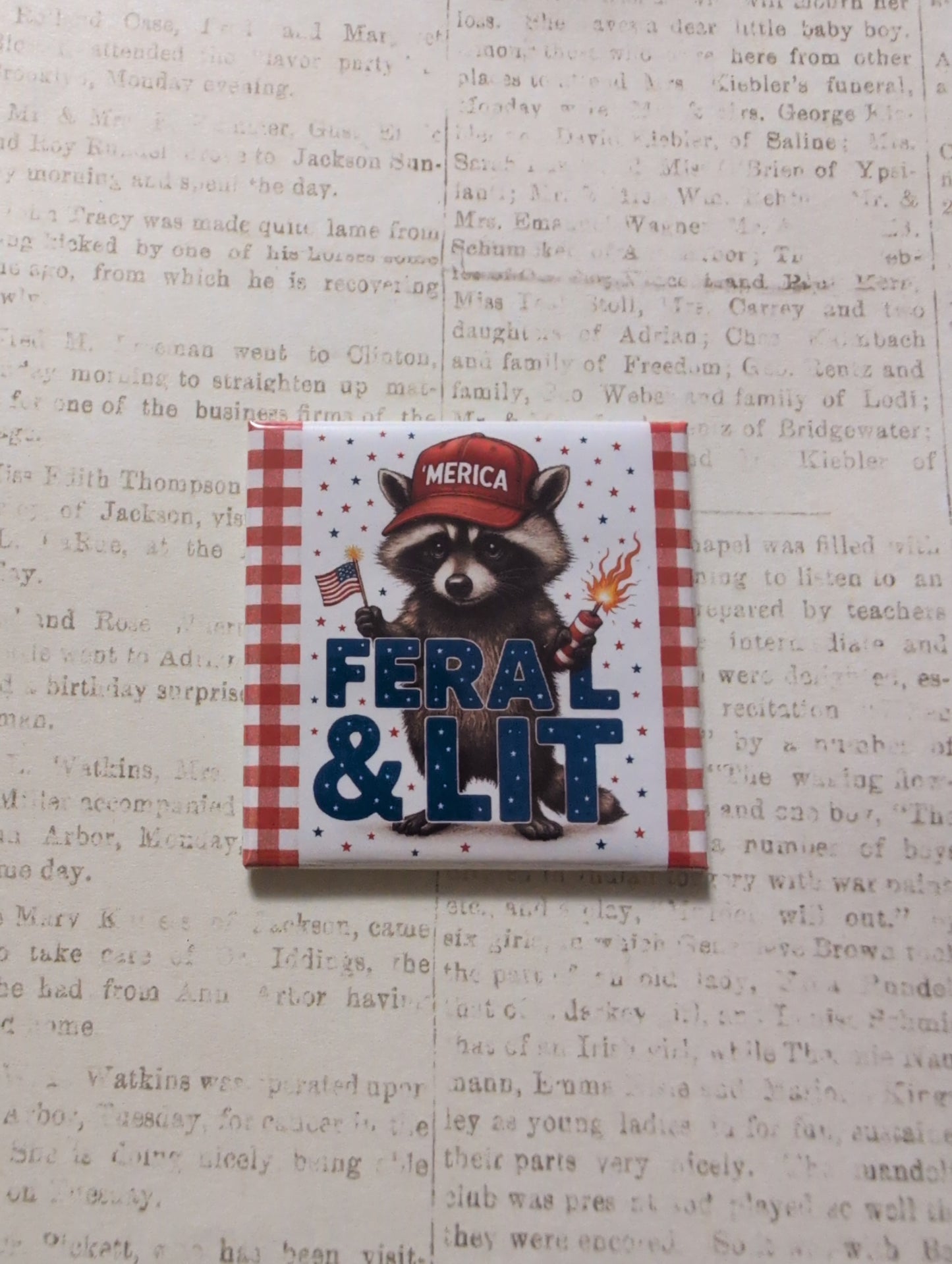 Feral & Lit 2x2 Magnet