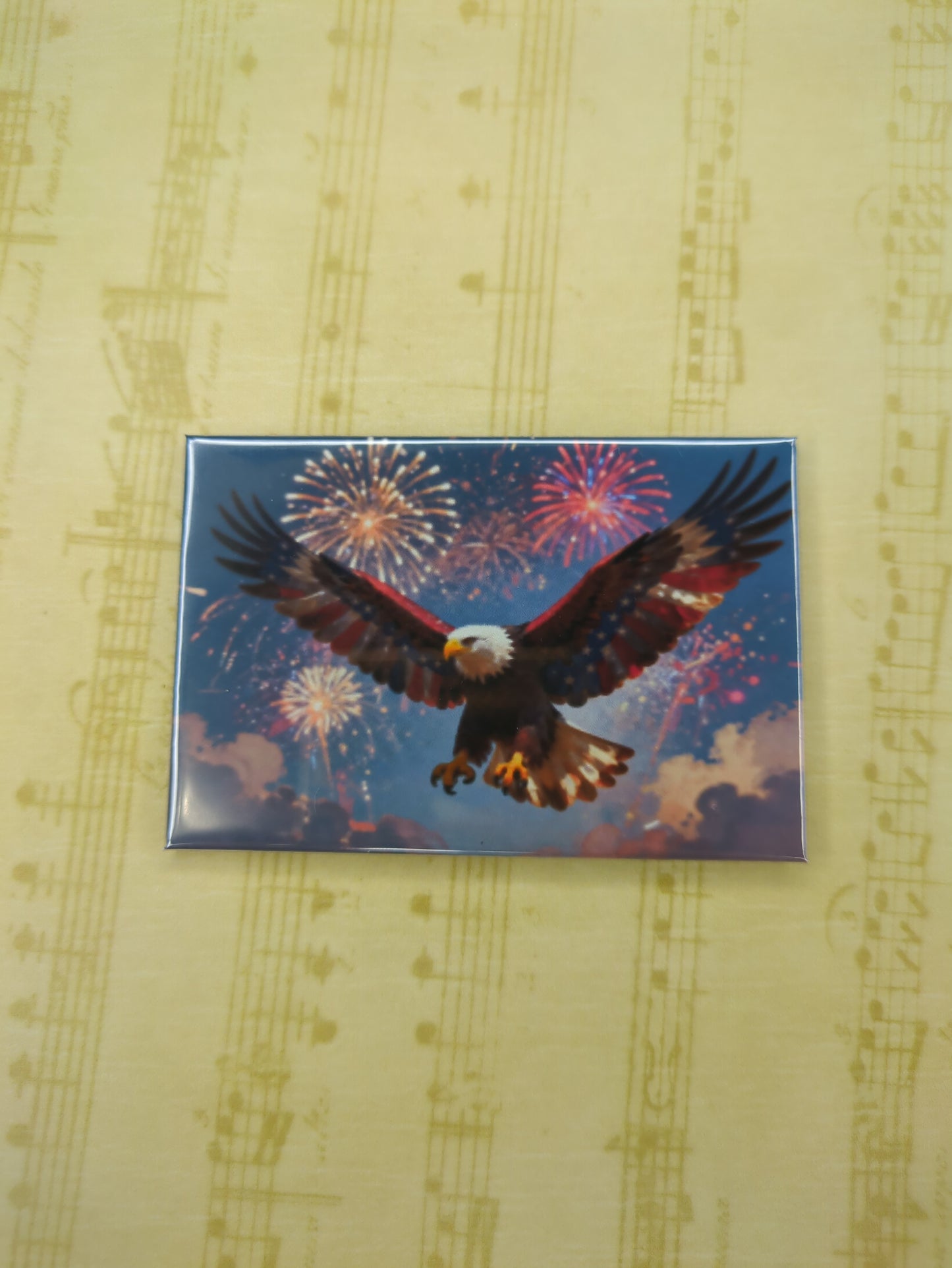 American Eagle Flag Fireworks 2x3 Magnet
