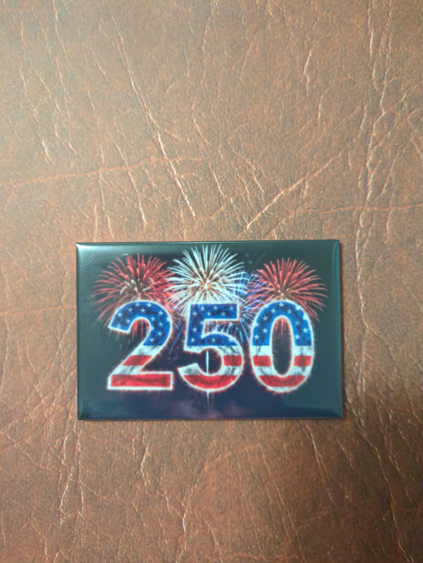 Bold 250 Red White & Blue Fireworks 250th Anniversary 2x3 Magnet