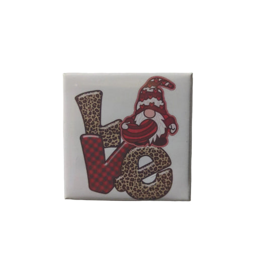 Gnome Love 2x2 Magnet