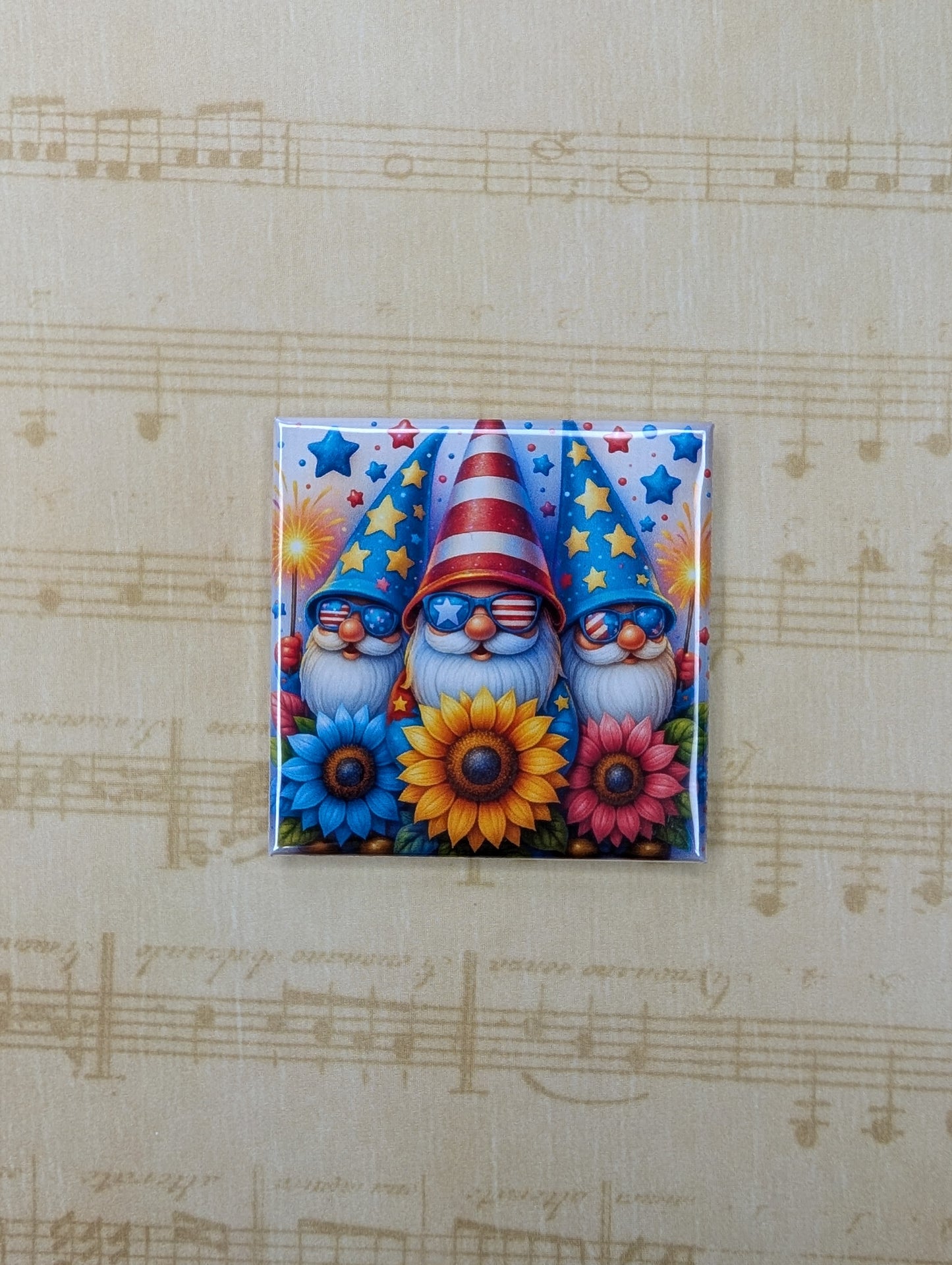 Patriotic Gnomes Magnet