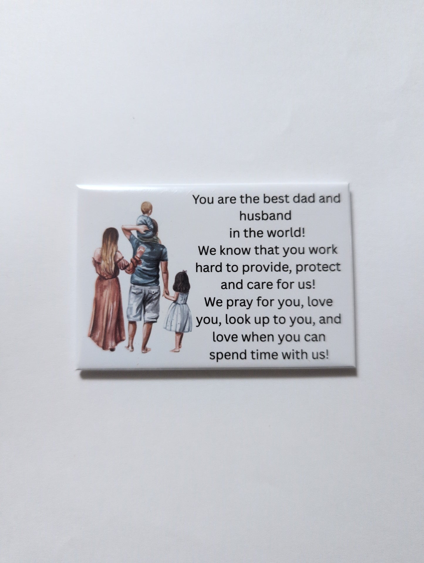 Best Dad & Husband in the World Family Magnet