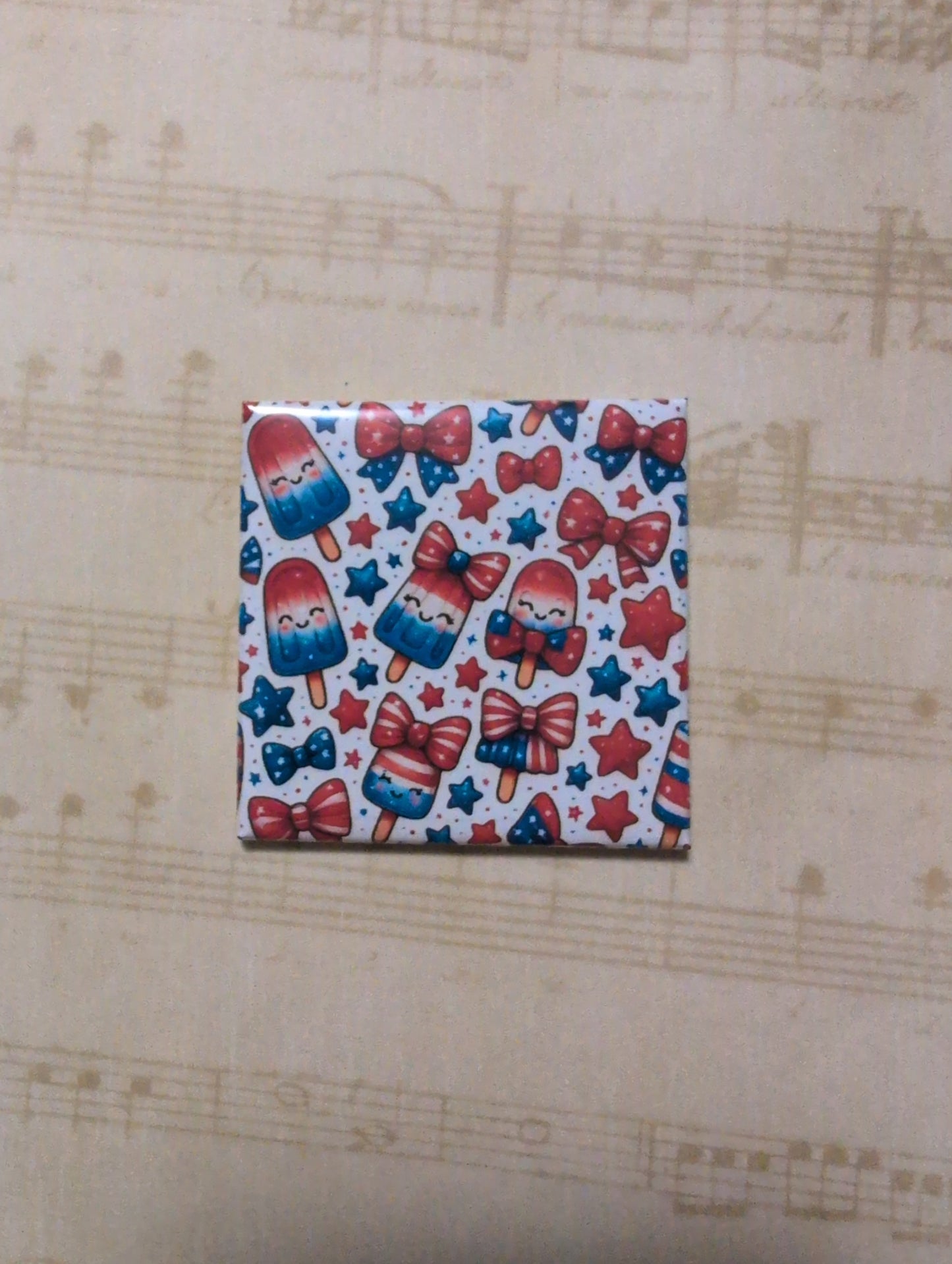 Independence Day Popsicles 2x2 Magnet