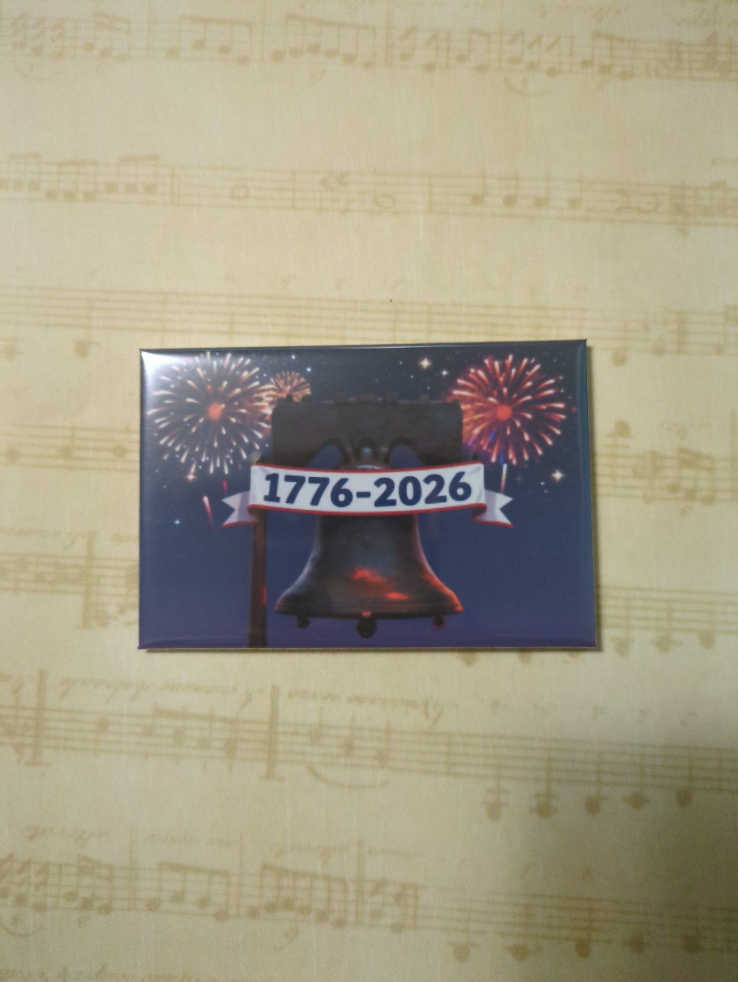 Liberty Bell 250th Anniversary 1776-2026 Fireworks 2x3 Magnet