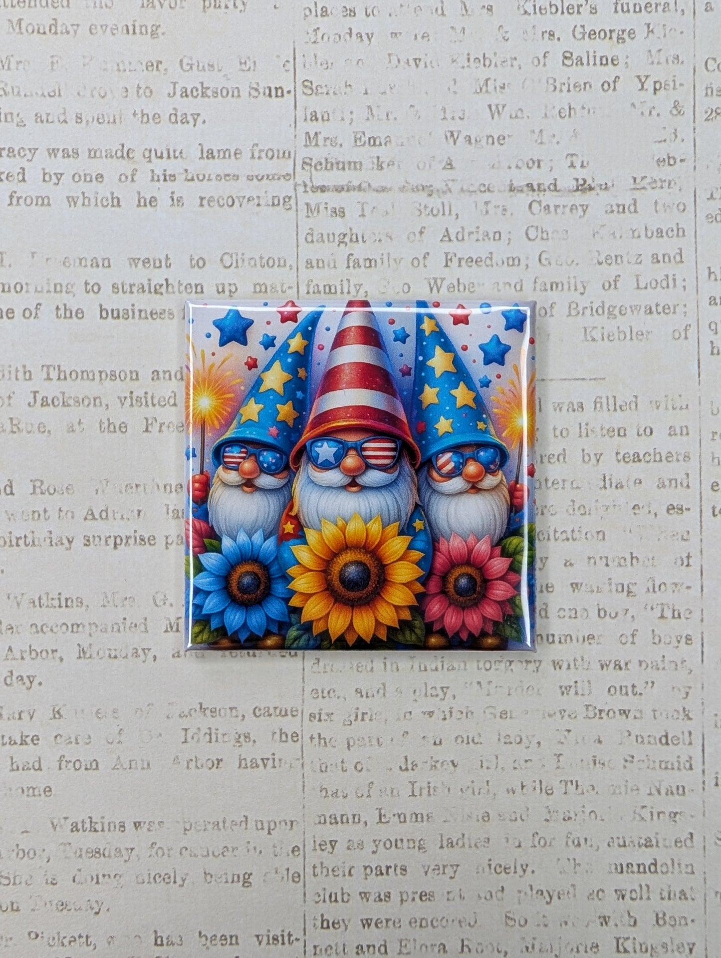 Patriotic Gnomes Magnet