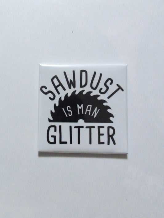 Man Glitter 2x2 Magnet