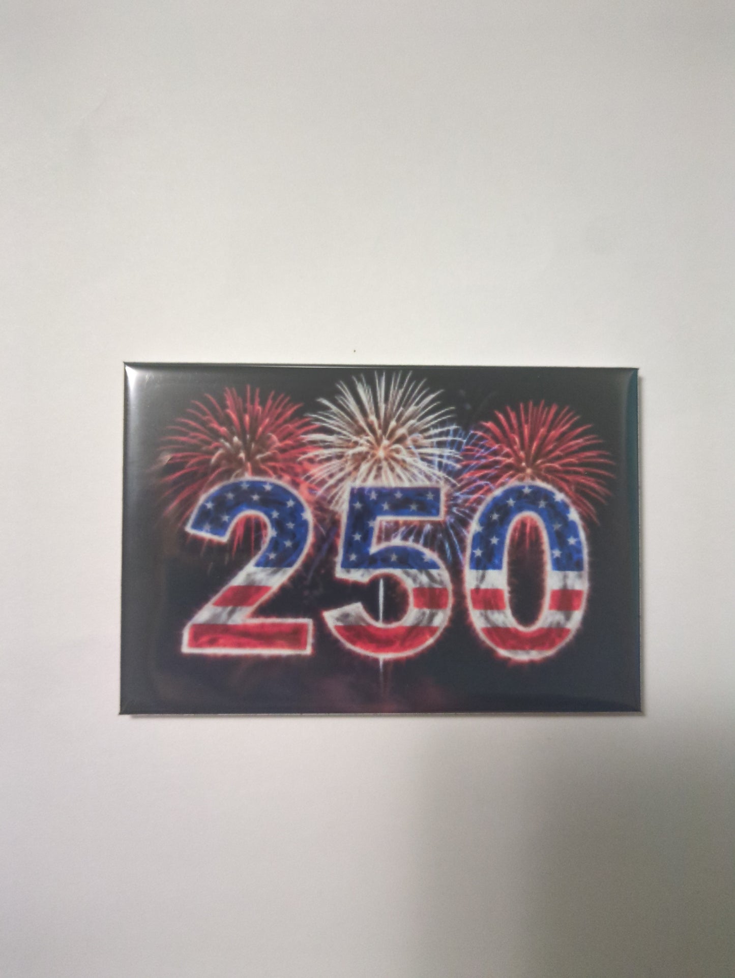 Bold 250 Red White & Blue Fireworks 250th Anniversary 2x3 Magnet