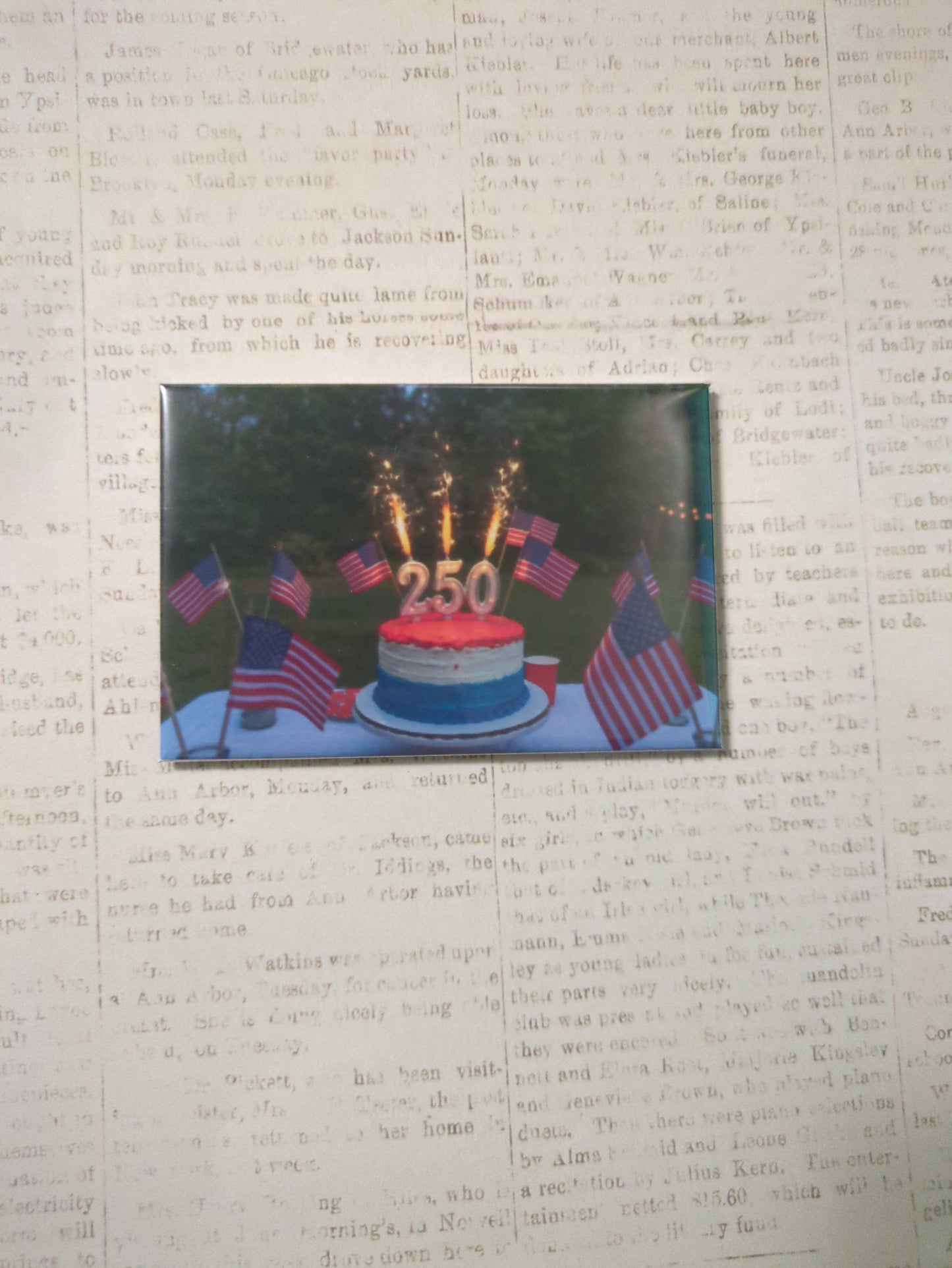 America's 250th Birthday Cake 2x3 Magnet