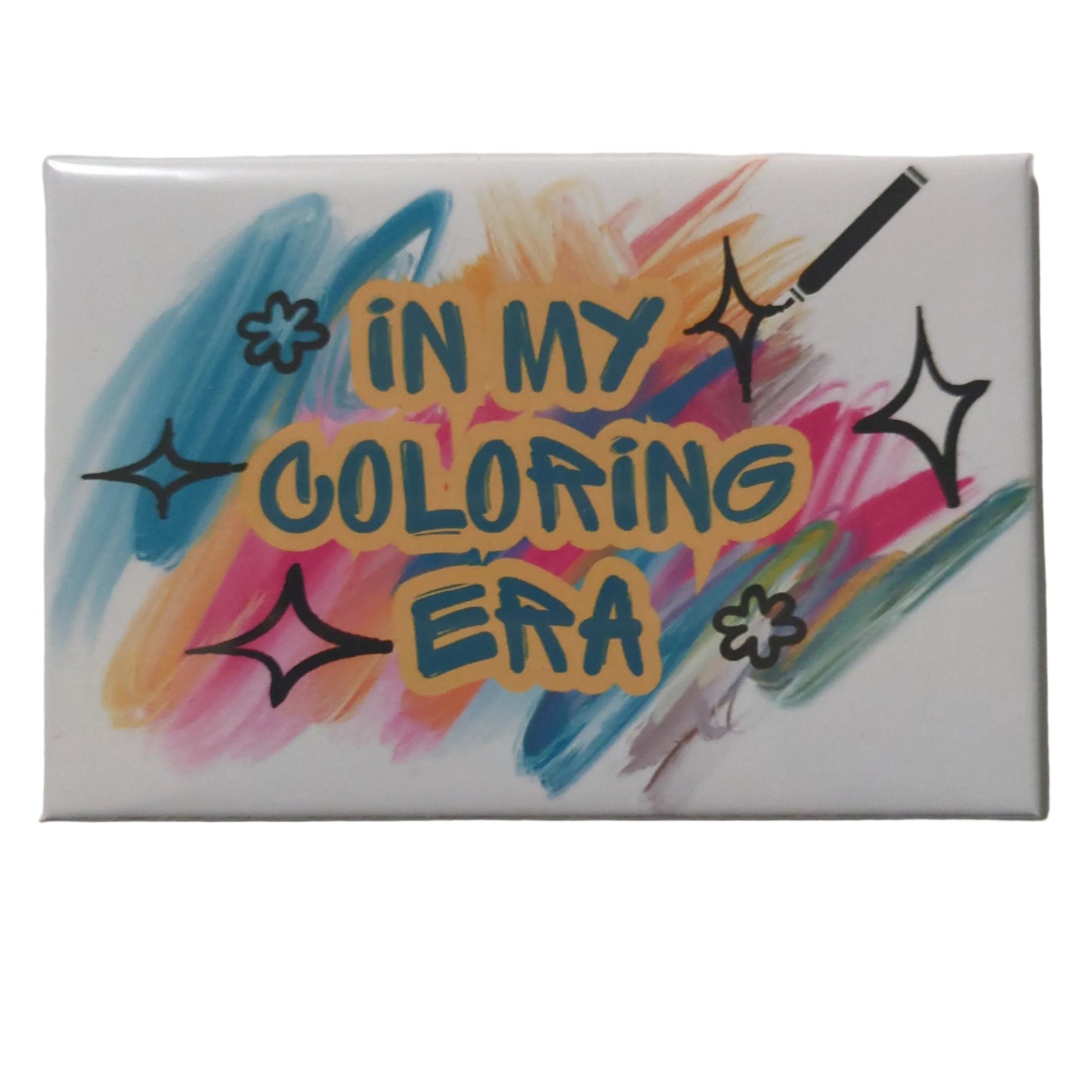 In My Coloring Era Magnet – Stars & Pencil