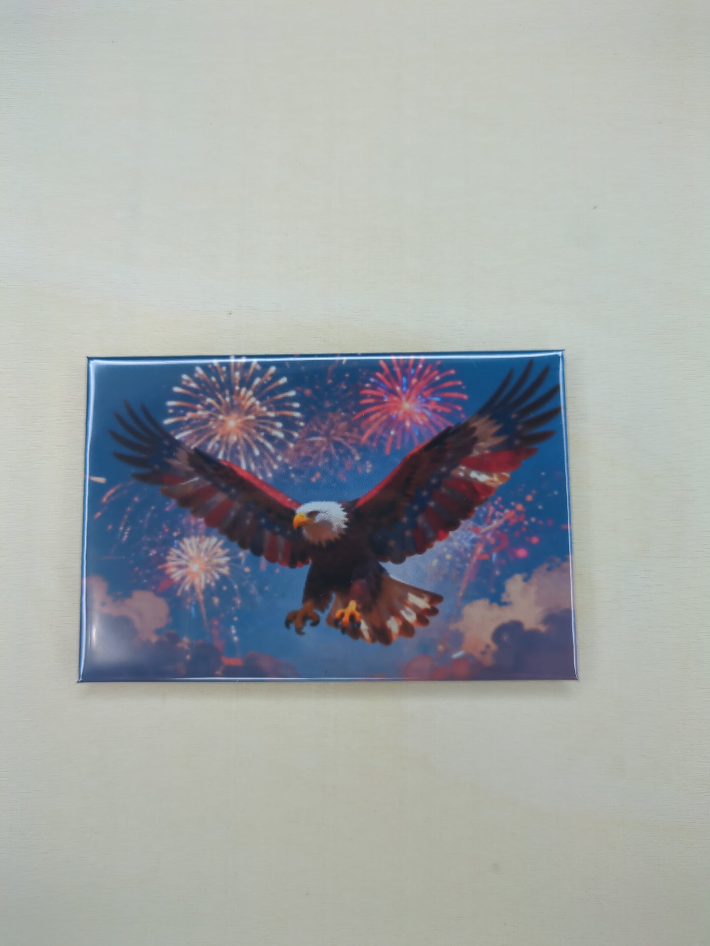American Eagle Flag Fireworks 2x3 Magnet