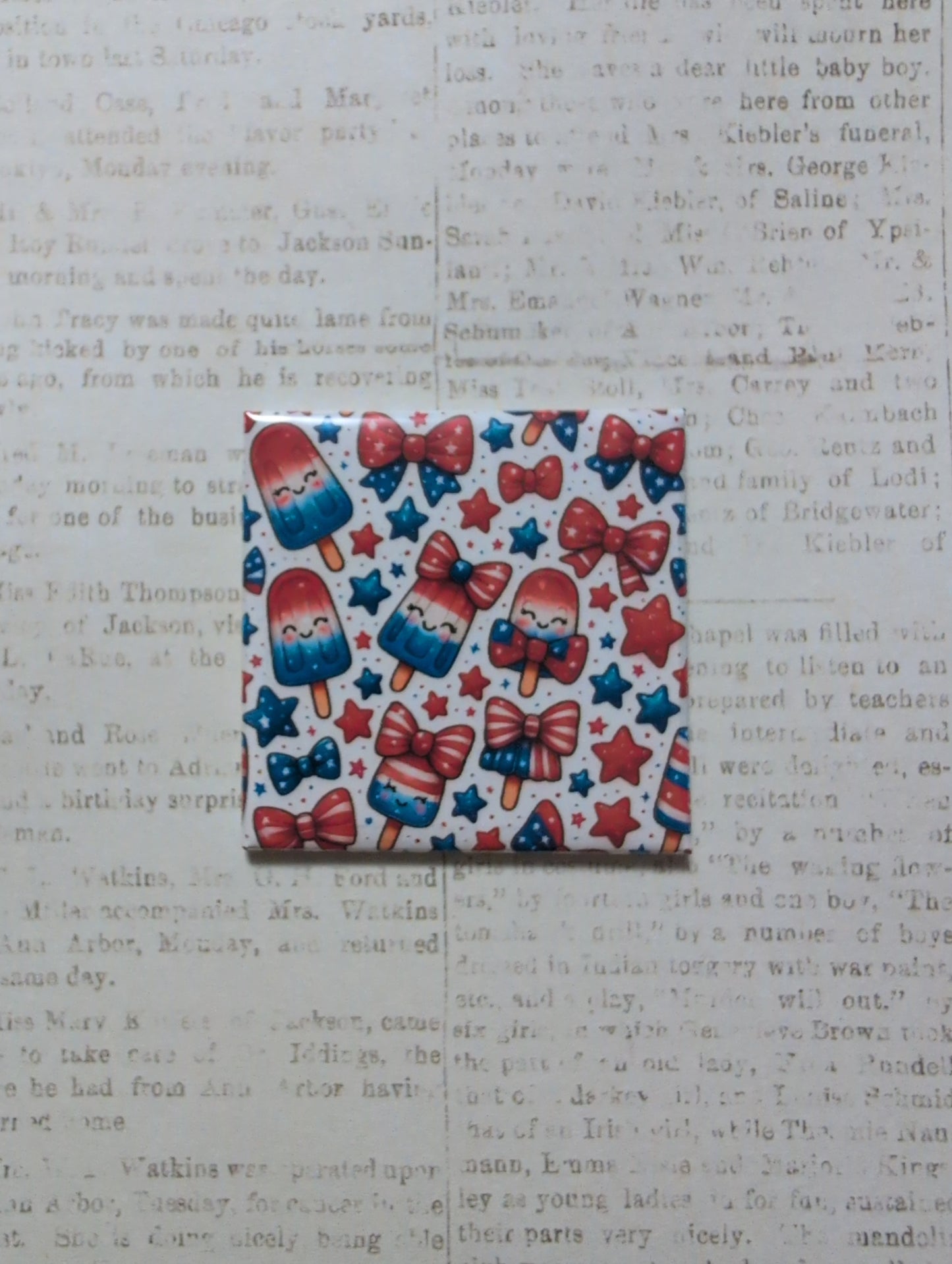 Independence Day Popsicles 2x2 Magnet