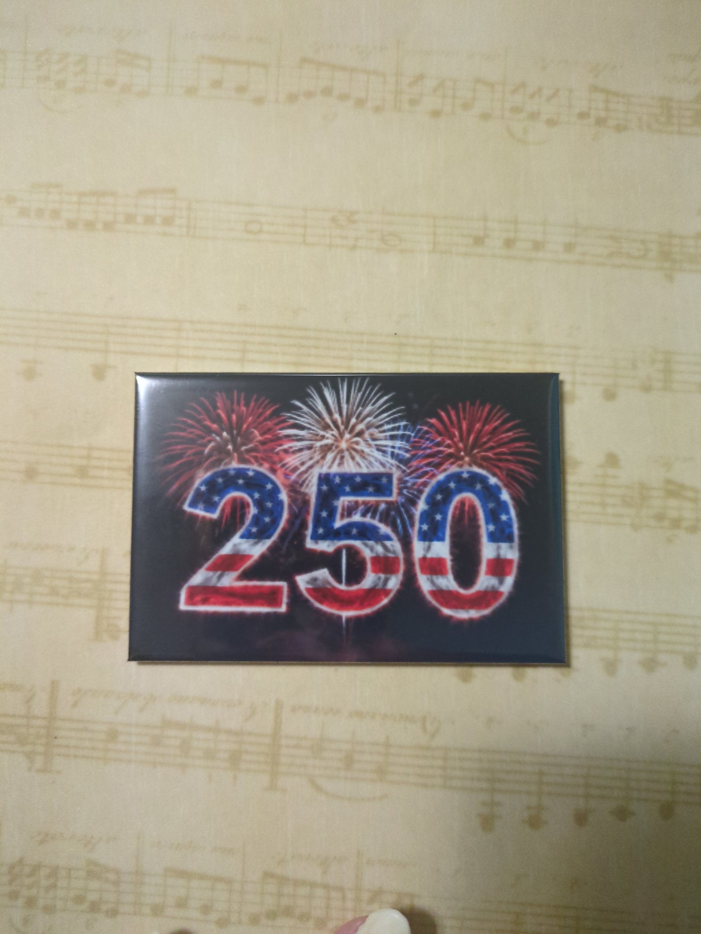 Bold 250 Red White & Blue Fireworks 250th Anniversary 2x3 Magnet