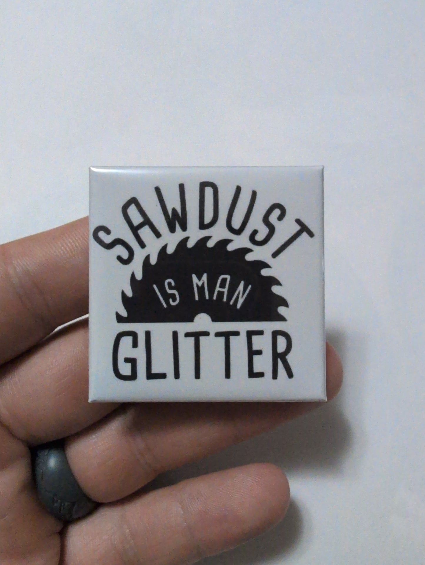 Man Glitter 2x2 Magnet